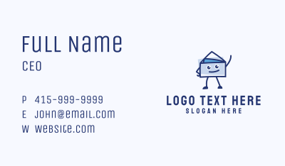 Mail Envelope Mascot Business Card