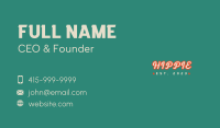 Classic Retro Wordmark Business Card Image Preview