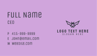 Black Geometric Bat  Business Card Image Preview