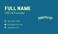 Playful Brush Wordmark Business Card Image Preview
