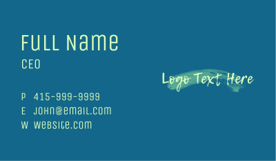 Playful Brush Wordmark Business Card Image Preview