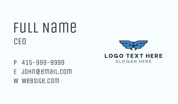 Soccer League Wings Business Card Design Image Preview