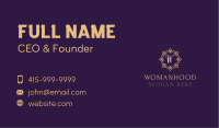 Gold Classy Wreath Business Card Image Preview