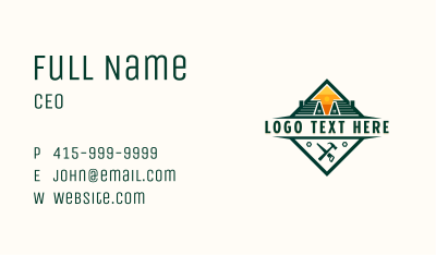 Construction Real Estate Roofing Business Card Image Preview