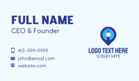 Blue Lung Location Pin Business Card Image Preview