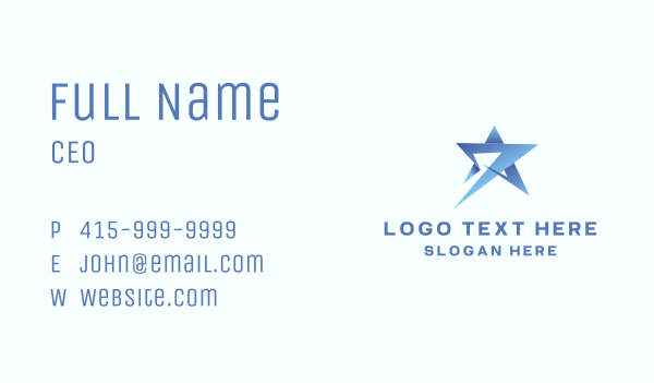 Creative Geometric Star Business Card Design Image Preview