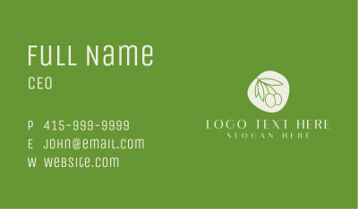 Minimalist Olive Fruit Business Card Image Preview