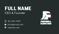 Futuristic Helmet Glitch Business Card Image Preview