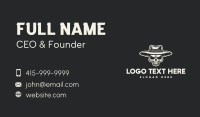 Vintage Cowboy Skull Business Card Design