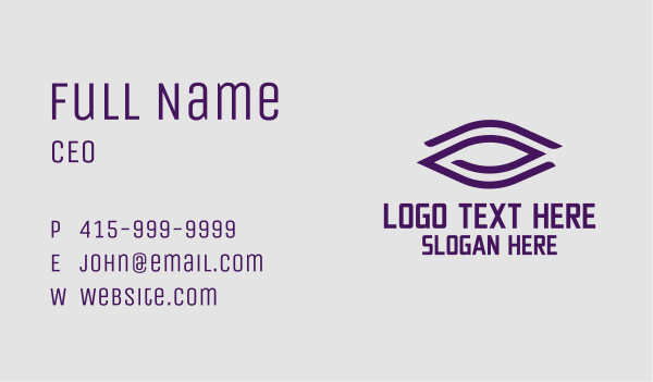 Purple Eye Corporate Business Card Design Image Preview