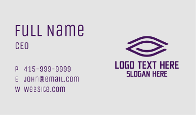Purple Eye Corporate Business Card