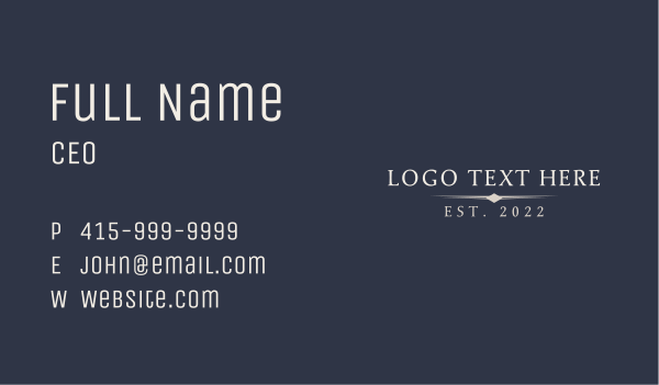 Professional Elegant Business Wordmark Business Card Design Image Preview