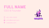 Pop Graffiti Art Number 1 Business Card Image Preview
