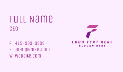 Logistics Courier Letter F Business Card Image Preview