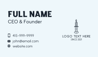Blue Knife Candle  Business Card Image Preview