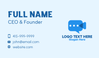 Video Camera Chat  Business Card Image Preview