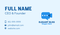 Video Camera Chat  Business Card Image Preview