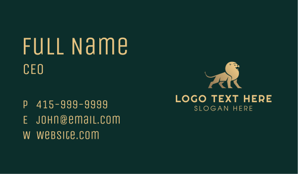 Luxury Roar Lion Business Card Design Image Preview