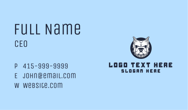 Bulldog Pup Breeder Business Card Design Image Preview