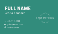 Handwritten Kiddie Wordmark Business Card Image Preview