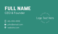 Handwritten Kiddie Wordmark Business Card Image Preview