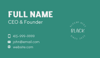 Handwritten Kiddie Wordmark Business Card Image Preview