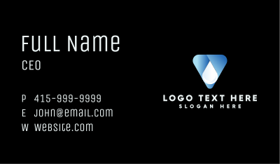 Triangle Water Droplet Business Card Image Preview