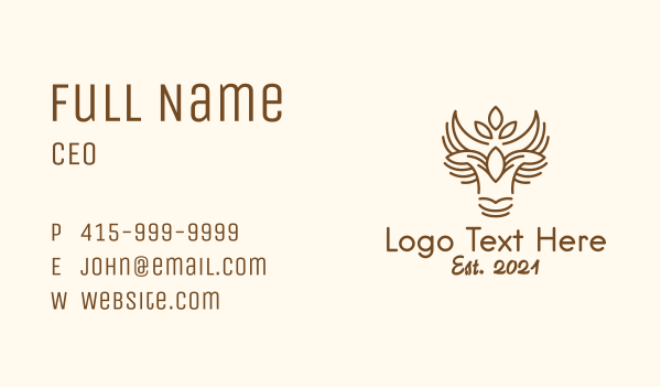 Natural Leaf Cow Business Card Design Image Preview