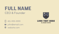 Night Camping Emblem Business Card Design