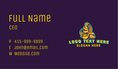 Golden Knight Esport Business Card Image Preview