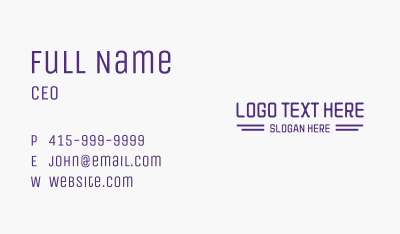 Modern Cyber Wordmark Business Card Image Preview