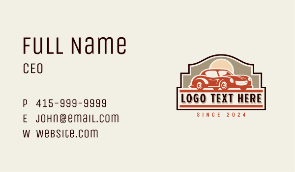 Auto Vehicle Detailing Business Card Design Image Preview