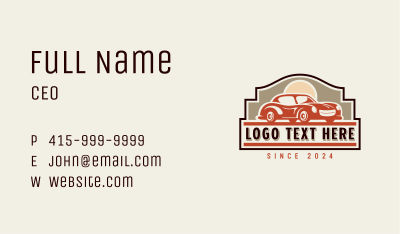 Auto Vehicle Detailing Business Card Image Preview