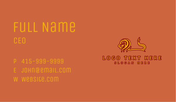 Golden Lion Firm Business Card Design Image Preview