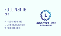 Blue Geometric Star Letter Business Card Image Preview