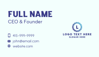 Blue Geometric Star Letter Business Card Image Preview