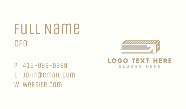 Arrow Shipping Container Business Card Design Image Preview