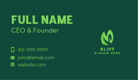 Green Organic Letter M Business Card Image Preview