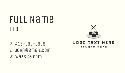 Japanese Sushi Restaurant Business Card Image Preview
