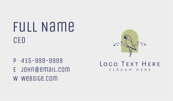 Natural Bird Sanctuary Business Card Design Image Preview