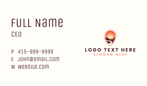 Mountain Hills Location Business Card Design Image Preview