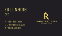 Royal Crown Letter R Business Card Image Preview