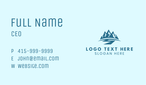 Mountain Peak Path Business Card Design Image Preview