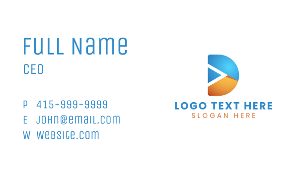 Creative Business Letter D Business Card Design Image Preview