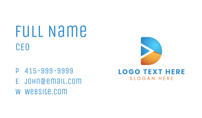 Creative Business Letter D Business Card Image Preview