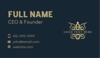 Luxury Crown Crest Business Card Design