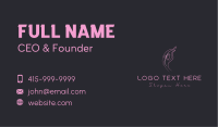 Pink Feminine Stretching Business Card Image Preview