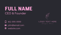 Pink Feminine Stretching Business Card Design