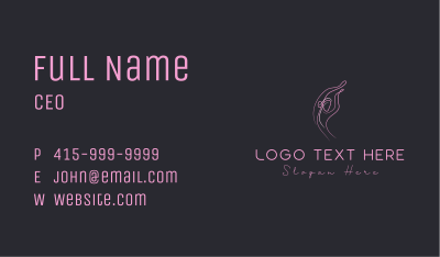 Pink Feminine Stretching Business Card Image Preview