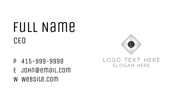 Nature Minimalist Letter Business Card Design Image Preview